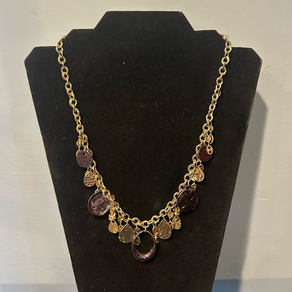 Elegant Gold-Tone Charm Necklace